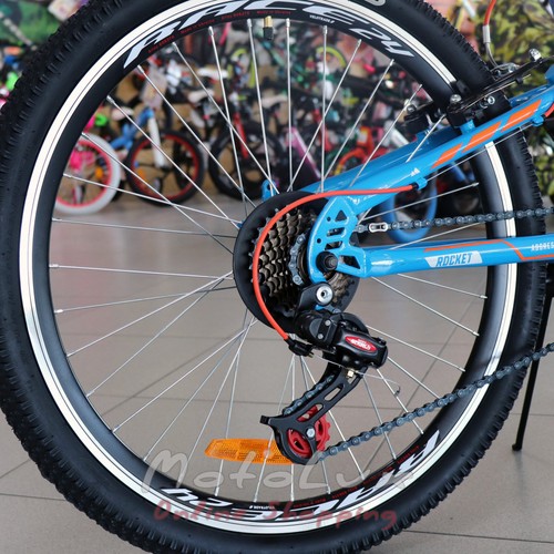 Підлітковий велосипед Discovery Rocket AM2 Vbr, колесо 24, рама 15, 2020, blue n orange n white