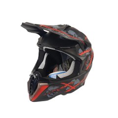 Motorcycle helmet Exdrive EX 806 Spider matte, size L, black with red