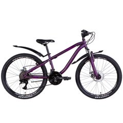 Подростковый велосипед Discovery Flint AM DD, рама 13, колесо 24, 2022, black n purple