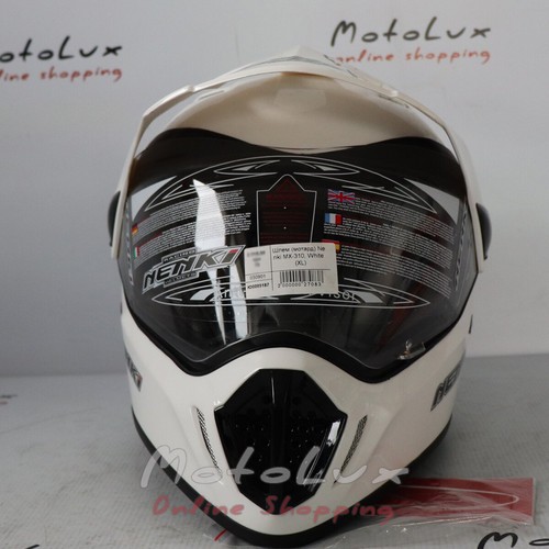 Helmet Nenki MX-310, white, motrad, M