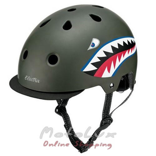 Helmet Electra Tigershark, size M, green