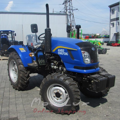 Mini traktor DongFeng DF 244D G2, 24 LE, hátramenet, széles gumi, kék