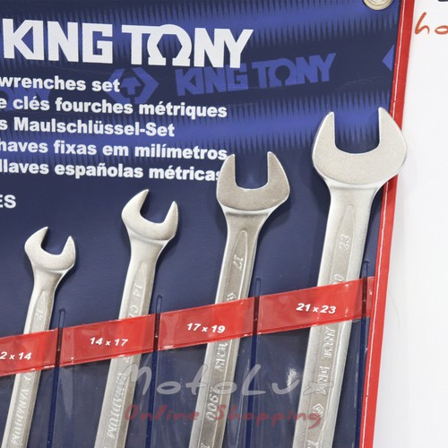 Open-end wrench set King Tony 1106MR, 6 pcs., 8-19mm