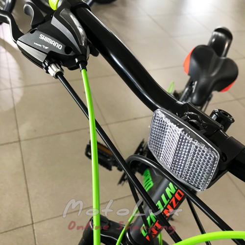 Kerékpár Intenzo Forsage Disk 24, 11, fekete zöld narancssárgával