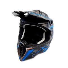 Motorcycle helmet Exdrive EX 806 Grazy matte, size M, black with blue