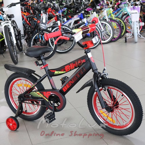 Дитячий велосипед Benetti Bino, колеса 16, 2019, black n red