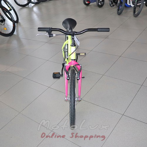 Gyermek kerékpár Neuzer Cindy 1S, kerekek 20, sárga, rózsaszín és piros