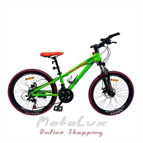 Bicykel Spark Tracker Junior, koleso 24, rám 11, zelený