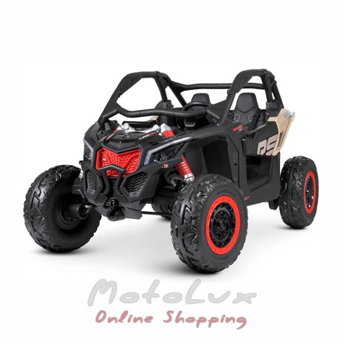 Children's electric jeep Bambi M 4920EBLR-RS, black with beige
