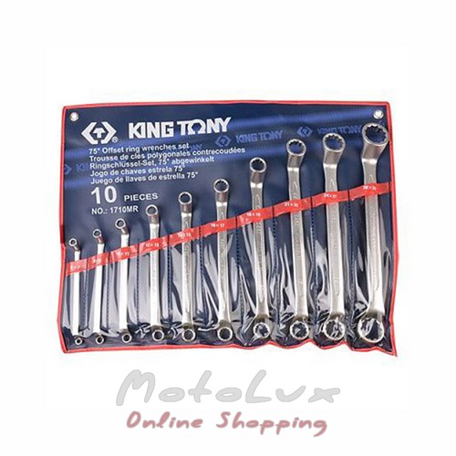 King Tony 1710MR open-end wrench set, 10 pcs
