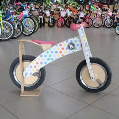 Детский беговел Kiddi Moto Kurve, колесо 12, 2015, white with color dots