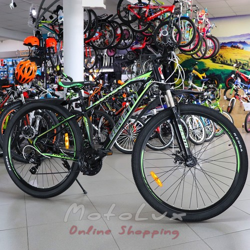 Підлітковий велосипед Benetti Domani DD, колесо 29, рама 16, 2020, black n green