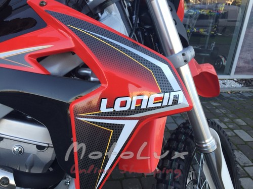 Loncin LX300GY SX2 Pro enduro motorcycle, black with red