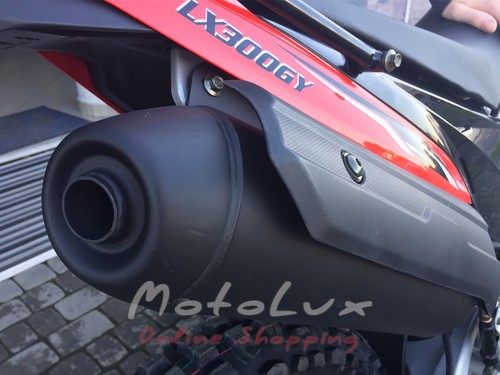 Enduro motocykel Loncin LX300GY SX2 Pro, čierna s červenou