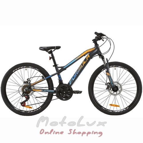 Підлітковий велосипед Formula Blackwood 2.0 AM DD, колесо 24, рама 12,5, 2020, grey n red n orange
