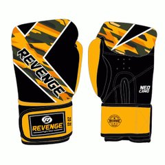 Children's boxing gloves EV-10-1212 / PU-6oz, black-yellow