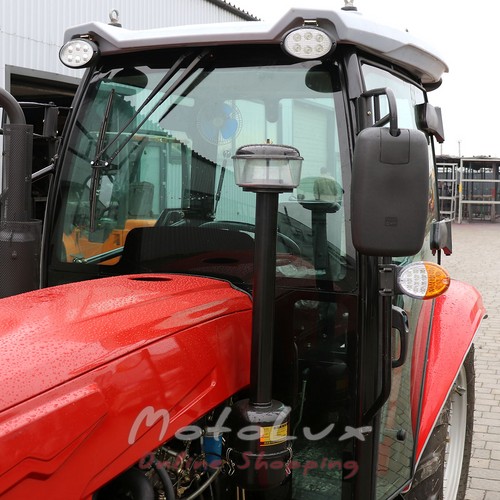 Tractor DW 404 AC, 40 HP, 4x4, 4 Cyl, 2 Hydraulic Exhausts, Cabin red
