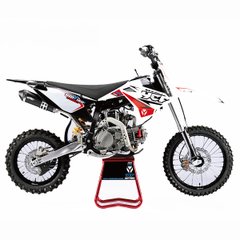 YCF Bigy Factory 150EMX Motorcycle, Black with White