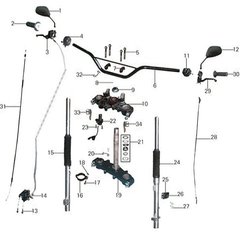 Підшипник рульової сошки конусний 32005 (без скоби) на мотоцикл X-Роад (від 2014 р.в.)