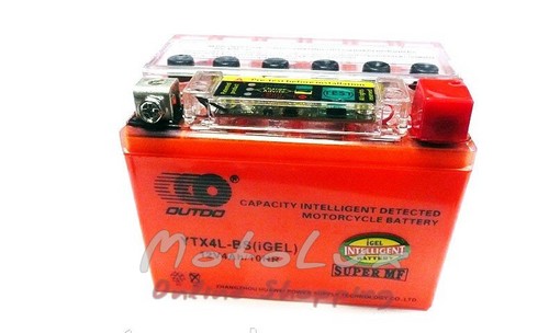 Akkumulátor Outdo YTX4L-BS, 12 V 4Ah, gél jelzővel