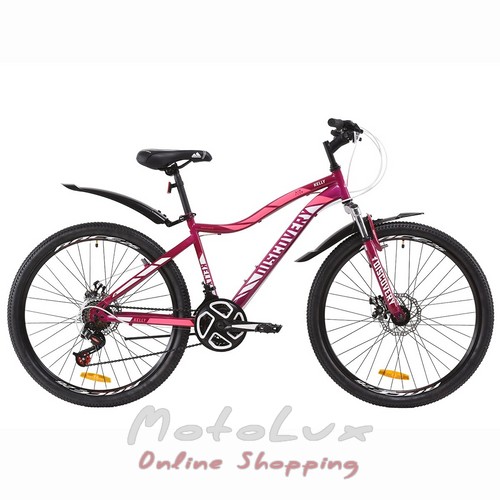 Горный велосипед Discovery Kelly AM DD, колесо 26, рама 16, 2020, violet n pink