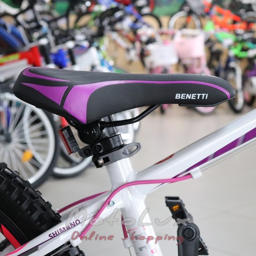 Bicykel pre tínedžerov Benetti MTB Legacy DD, колесо 24, rám 12, 2020, white n violet