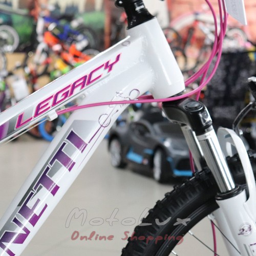Підлітковий велосипед Benetti MTB Legacy DD, колесо 24, рама 12, 2020, white n violet
