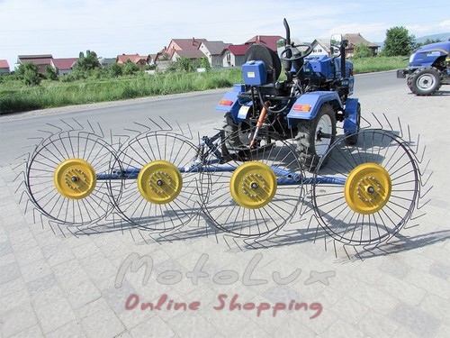 Tedder Rake for 4 Wheels Solnishko for Mototractor