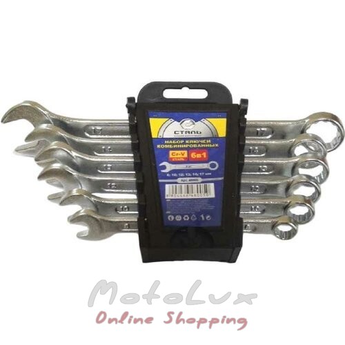 Combination wrench set Steel 24040, 6 pcs