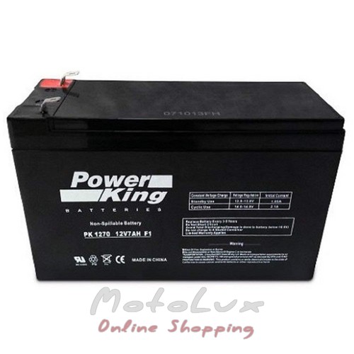 Battery Power King PK1270, 12V 7Ah, acid