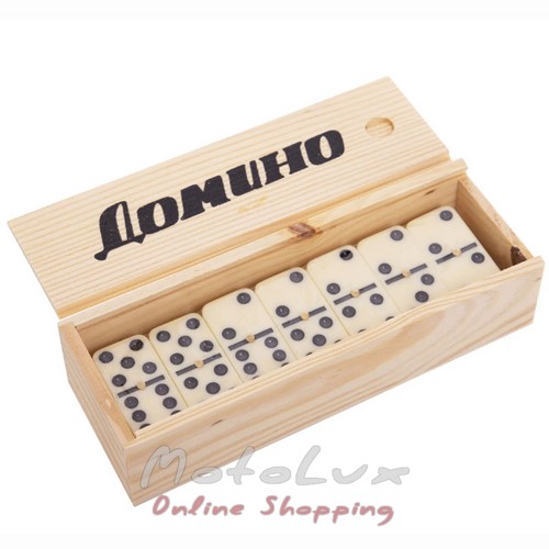 Домино настольная игра в деревянной коробке IG-2318