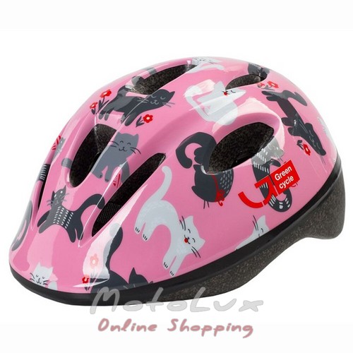 Helmet Children's Green Cycle Kitty (48-52 cm) Pink