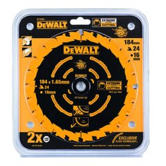 Saw blade DeWALT DT10302, Extreme, size 184 by 16, number of teeth 24, sharpening angle 18 degrees