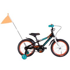 Children's bicycle Formula 16 Fury, frame 8.5 ST, black n turquoise, 2022