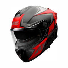 Motorcycle helmet AXXIS HAWK SV EVO IXIL B15, size S, black with red