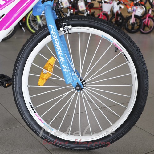 Дитячий велосипед Formula Race, колесо 20, рама 10,5, 2019, white n blue n crimson