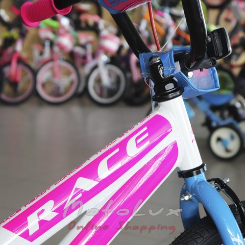 Дитячий велосипед Formula Race, колесо 20, рама 10,5, 2019, white n blue n crimson