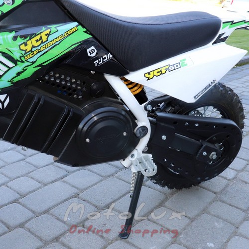 Мотоцикл электрический YCF 50Е, бело-зеленый