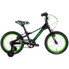 Gyermek kerékpár Formula 16 Slim, váz 8.5, AL, fekete n zöld, 2022
