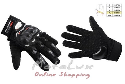 Перчатки Pro-Biker, mod:RQ-01,size:XL,черные