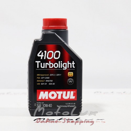 Motul 4100 Turbolight SAE 10W40 engine oil
