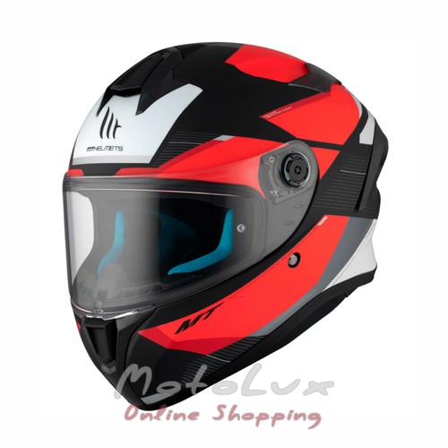 Motorcycle helmet MT Targo S KAY B5, size L, black with red