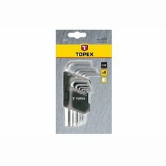 Ключей шестыгранных, 9шт. 1,5-10 мм краткие CV