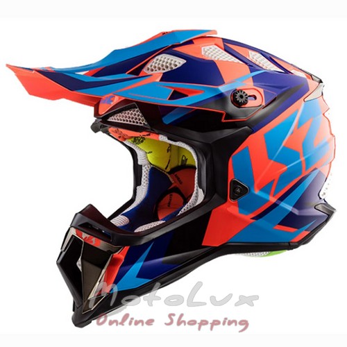 Helmet LS2 MX470 Subverter Nimble black n blue n orange