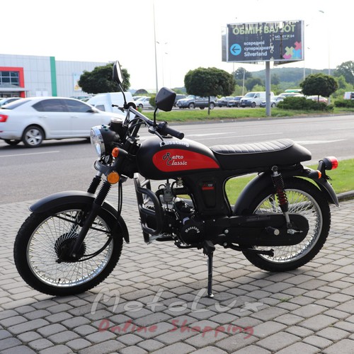 Moped Musstang Retro Classic 125, black and red
