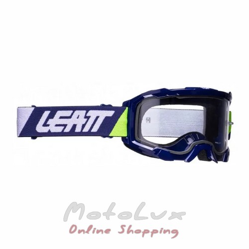 Motorcycle glasses Leatt Velocity 4.5 Clear Lens, blue