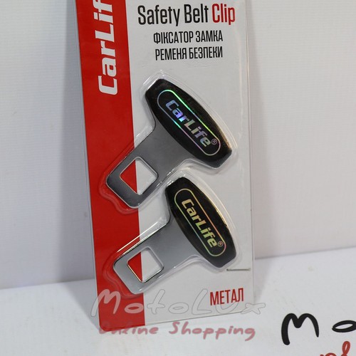 Biztonsági öv  rögzítő, műanyag CarLife SB310, fém