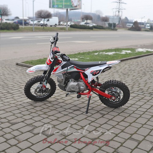 Pitbike Geon X-Ride 110 Сross-Mini, fehér pirossal, 2023