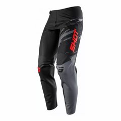 Shot Racing Motorcycle Pants, Size 30, Black with Red