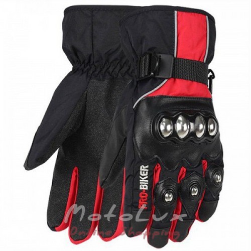Motorcycle gloves ProBiker TG-01 Winter metal